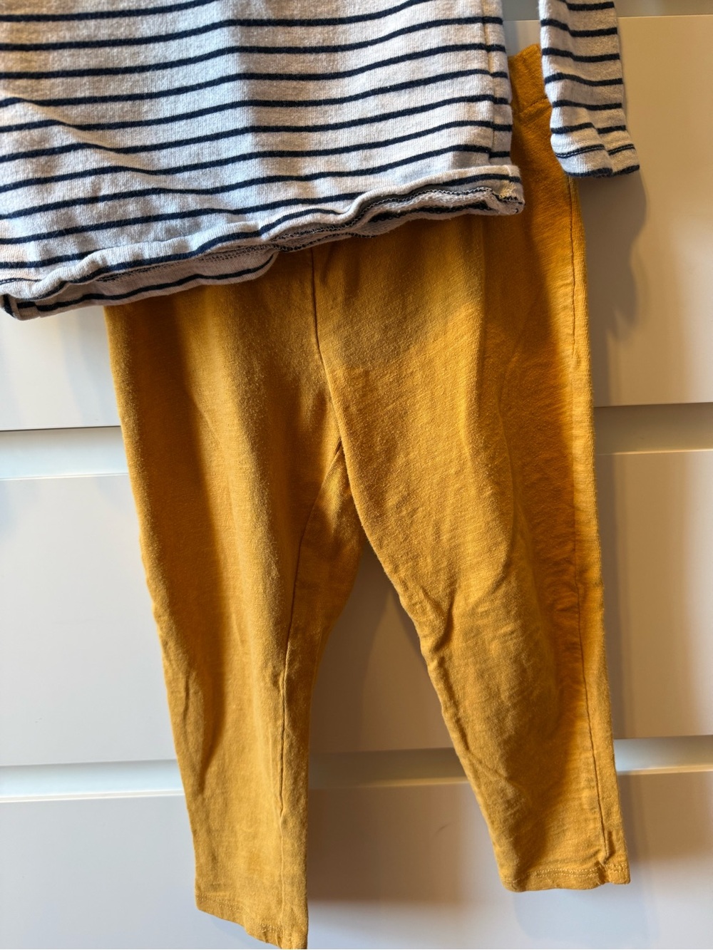 Carter’s Toddler Girl 2T 2Pc Outfit Striped Long Sleeve Top Mustard Pants Cotton - Picture 7 of 8